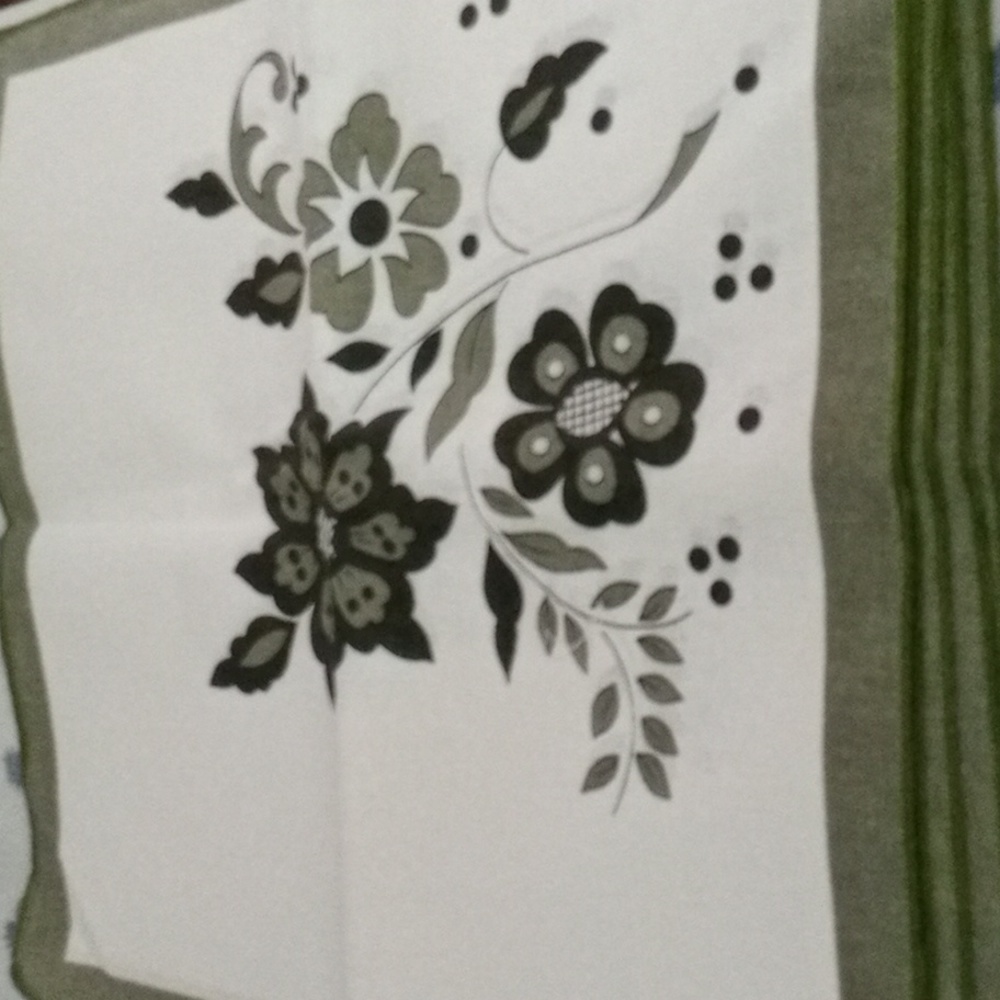 Linen Cotton Blend Flower Print Napkins Set of 6